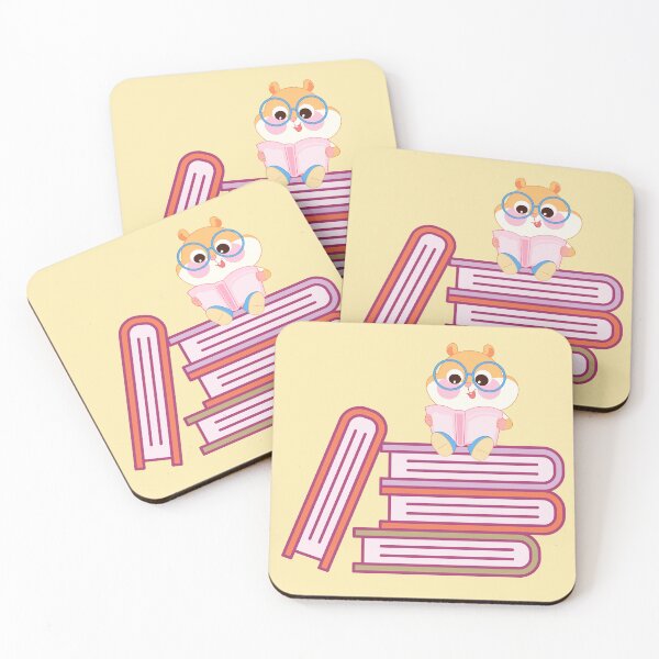 Item preview, Cute Hamster Bookworm - Pastel Colored Stack of Books Reading Motivation designed and sold by Rehnair.