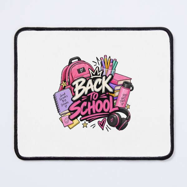 Item preview, Back to School Cute Pink School Supplies designed and sold by GoodVibe Prints.