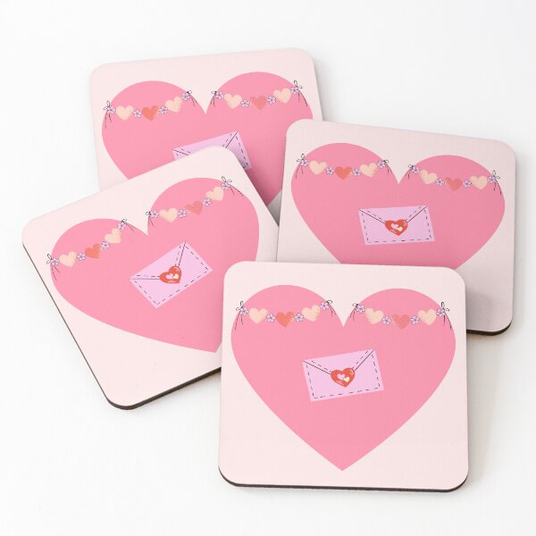 Item preview, Romantic Love Letter - Pastel Pink Heart & Valentine Garland designed and sold by Rehnair.