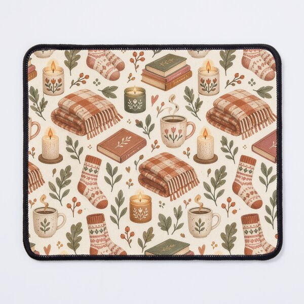 Item preview, Cozy Autumn Hygge Seamless Pattern designed and sold by divifillius.
