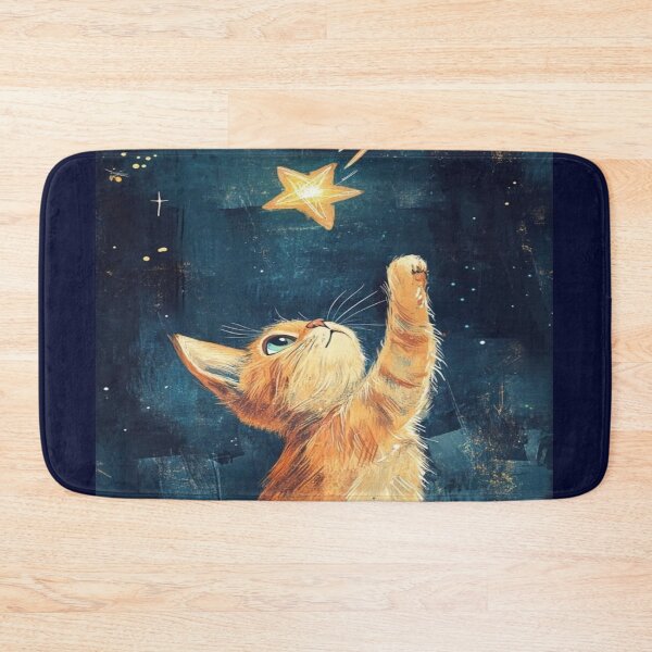 Item preview, Cute Cat Touching Star Dream Artwork  designed and sold by NivyasArtistry.