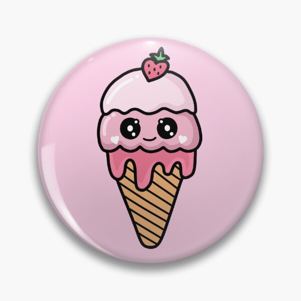 Item preview, Cute Pink Kawaii Strawbrry Ice Cream designed and sold by Em0Zombie.