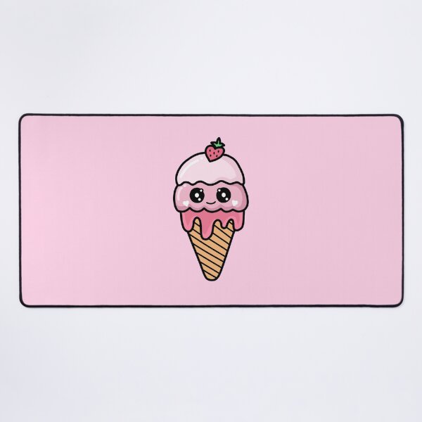 Item preview, Cute Pink Kawaii Strawbrry Ice Cream designed and sold by Em0Zombie.