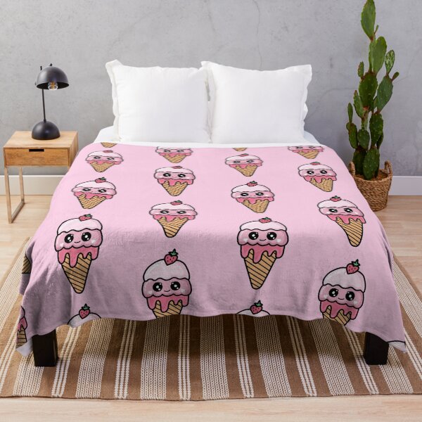 Item preview, Cute Pink Kawaii Strawbrry Ice Cream designed and sold by Em0Zombie.