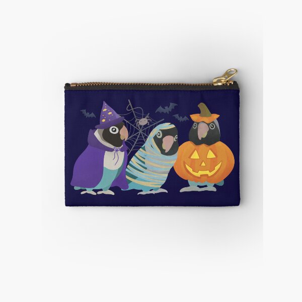 Item preview, Halloween Blue Masked Lovebird Illustration  designed and sold by FandomizedRose.