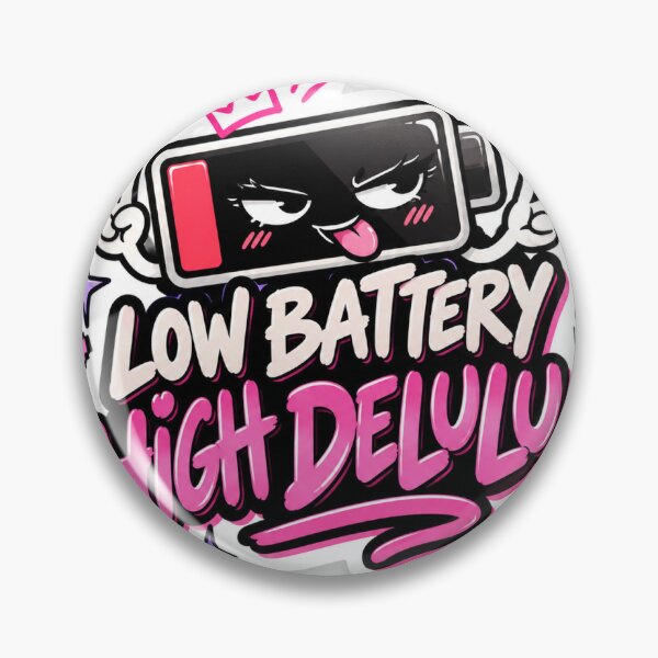 Item preview,     Low Battery High Delulu – Funny Gen Z Sticker designed and sold by Hancover.