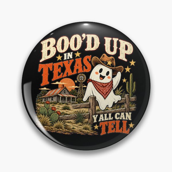 Item preview, Cute Texas Halloween Ghost Cowboy Western Desert Vintage Design designed and sold by CatiaStudioArt.