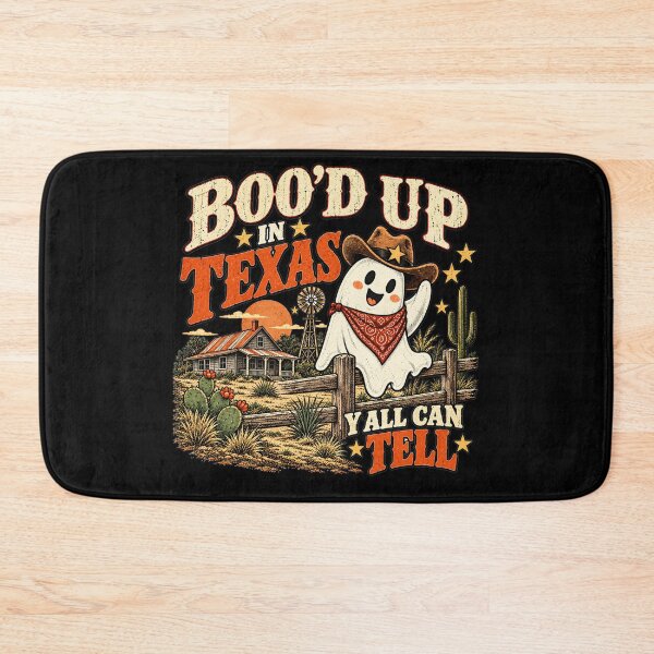 Item preview, Cute Texas Halloween Ghost Cowboy Western Desert Vintage Design designed and sold by CatiaStudioArt.