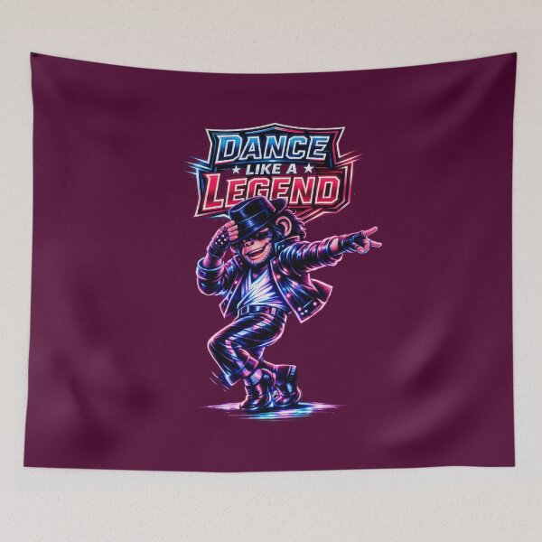Item preview, Neon Chimp Dancer – Retro Tech Legendary Dance Art designed and sold by CABRA SHOP.