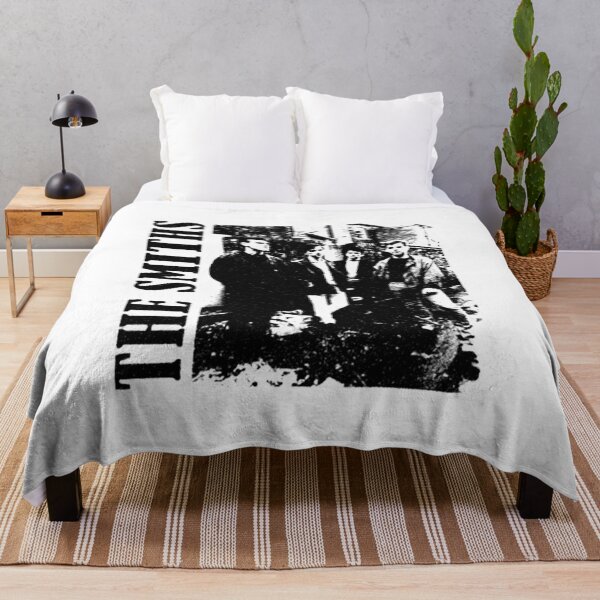 Item preview, The S m i t h s Vintage 80s British Indie Rock Band Black and White Graphic designed and sold by ZevyStores.