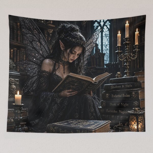 Item preview, Gothic Library Fairy Reading Spellbook designed and sold by Storybook Botanica.