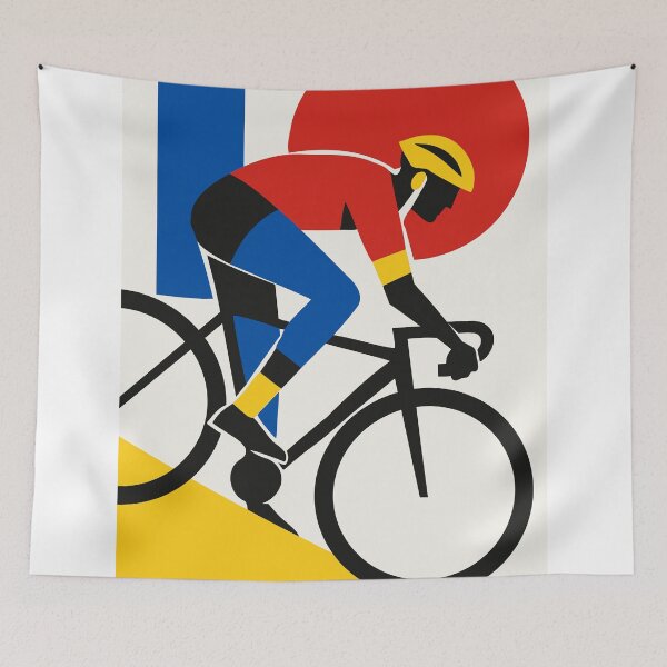 Item preview, Ride Bold | Retro Cycling Art Print | Road Cyclist Print | Mid Century Modern Sports Art | Cycling Lover Gift designed and sold by Studio pod Burom.
