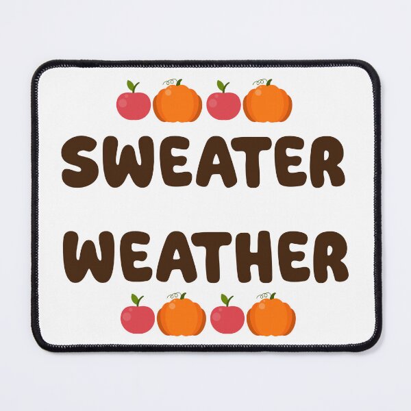 Item preview, 'Sweater Weather' Fall Pumpkins and Apples Vintage Typography designed and sold by NAMASTHE WORLD.