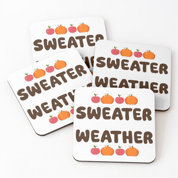 Item preview, 'Sweater Weather' Fall Pumpkins and Apples Vintage Typography designed and sold by NAMASTHE WORLD.