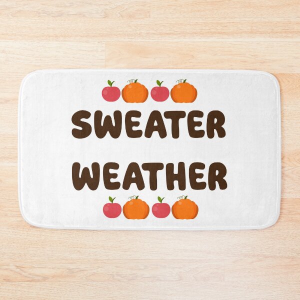 Item preview, 'Sweater Weather' Fall Pumpkins and Apples Vintage Typography designed and sold by NAMASTHE WORLD.