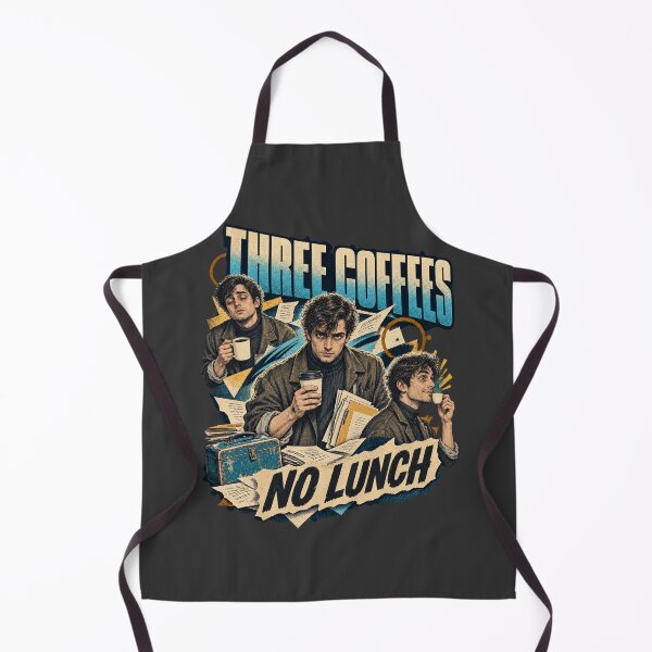 Item preview, Three Coffees No Lunch, Overcaffeinated Office Worker Humor designed and sold by AmiGraph.
