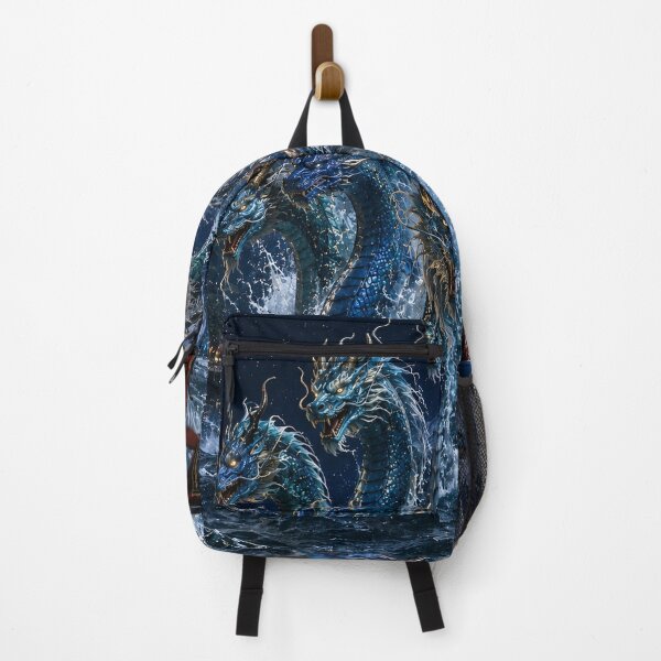 Item preview, Ten-Headed Blue Sea Dragon Under Mount Fuji Moon designed and sold by MouradStudio.
