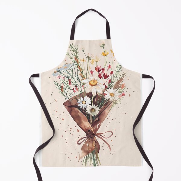 Item preview, Cottagecore watercolor bouquet on brown paper designed and sold by Artdavesalzburg.