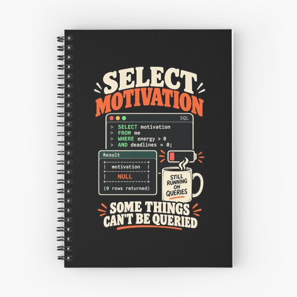 Item preview, Selecciona la motivación de mi parte: Humor de programador SQL designed and sold by Ridaelb.