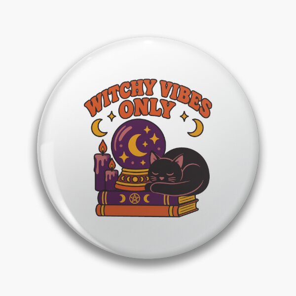 Item preview, Witchy Vibes Only Black Cat Crystal Ball designed and sold by Uglyandcute.