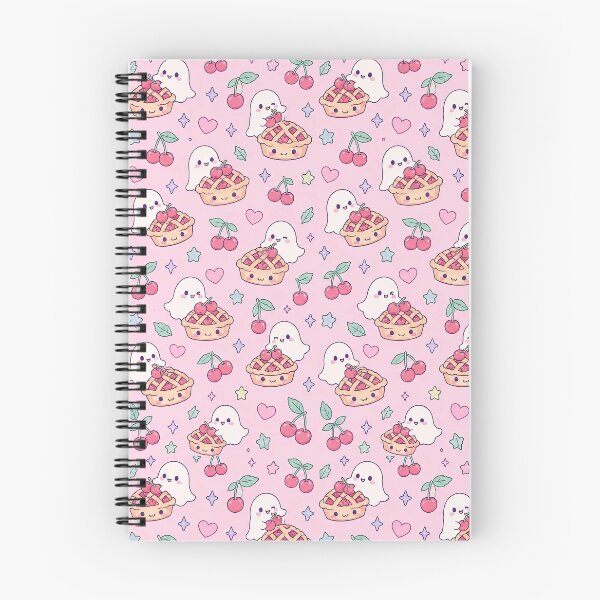 Item preview, Kawaii Ghost Cherry Pie Pattern designed and sold by Soft Berry Studio.