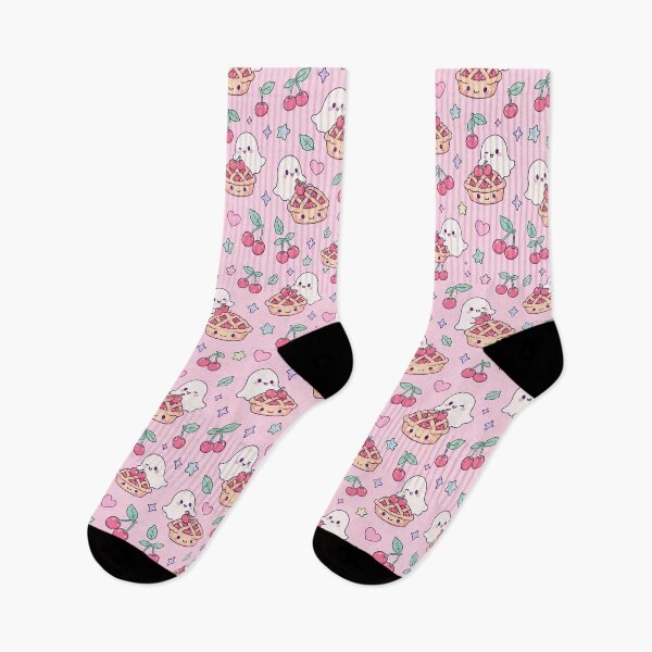 Item preview, Kawaii Ghost Cherry Pie Pattern designed and sold by Soft Berry Studio.
