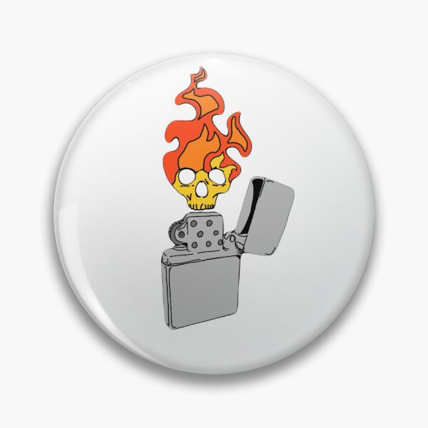 Item preview, Flaming Skull Lighter designed and sold by KayCozyStickers.