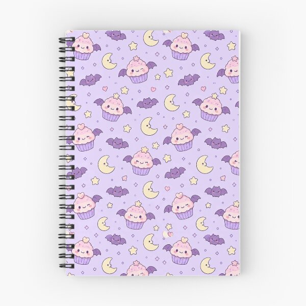 Item preview, Kawaii Bat Cupcake Moon Pattern designed and sold by Soft Berry Studio.