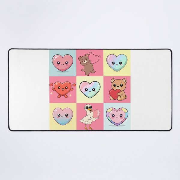 Item preview, Cute Sweet Heart Friends Grid - Aesthetic Valentine Bear Sticker Sheet Bundle designed and sold by Rehnair.
