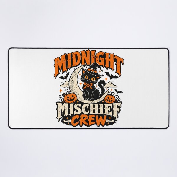Item preview, Midnight Mischief Crew Vintage Halloween Black Cat designed and sold by Livanty.