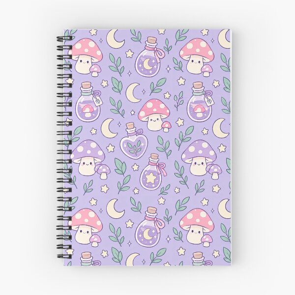Item preview, Kawaii Moon Mushroom Potion Pattern designed and sold by Soft Berry Studio.