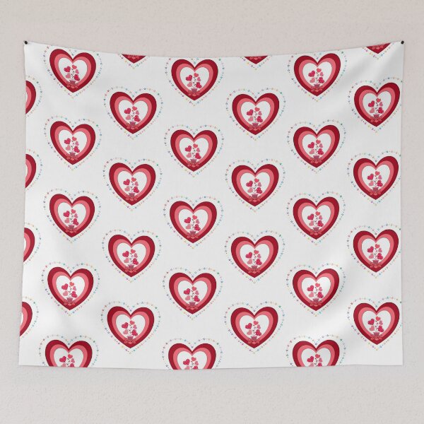 Item preview, Romantic Valentine Heart - Red and Pink Heart Star Border designed and sold by Rehnair.