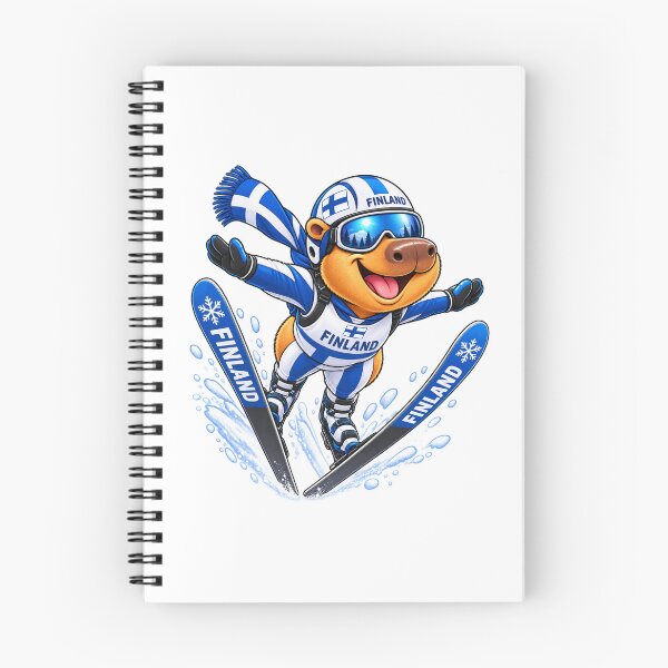 Item preview, Cute Finland Capybara Ski Jumper – Finnish Winter Adventure designed and sold by CapybaraTravels.