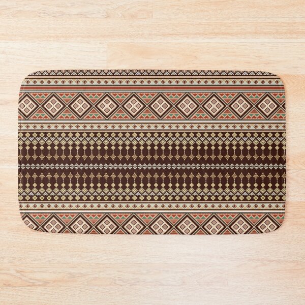 Item preview, Thai Ethnic Tribal Ikat Seamless Pattern - Brown Terracotta Boho Textile Design designed and sold by KOPatternCo.
