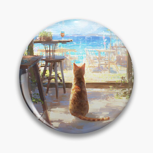 Item preview, cat at the window by the sea designed and sold by cathygwen.
