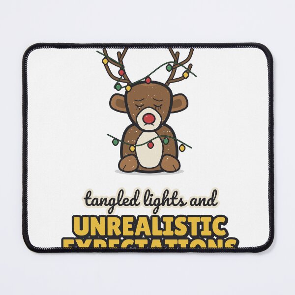 Item preview, Tangled Lights and Unrealistic Expectations - Funny Reindeer designed and sold by BooAndBloomCo.