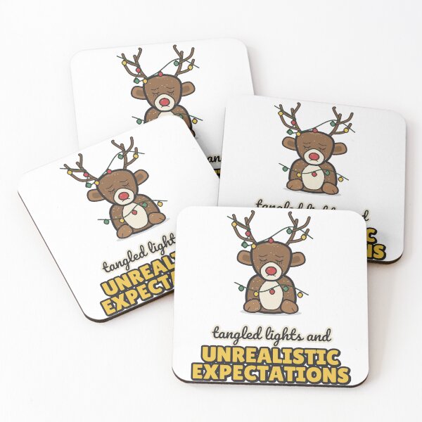 Item preview, Tangled Lights and Unrealistic Expectations - Funny Reindeer designed and sold by BooAndBloomCo.