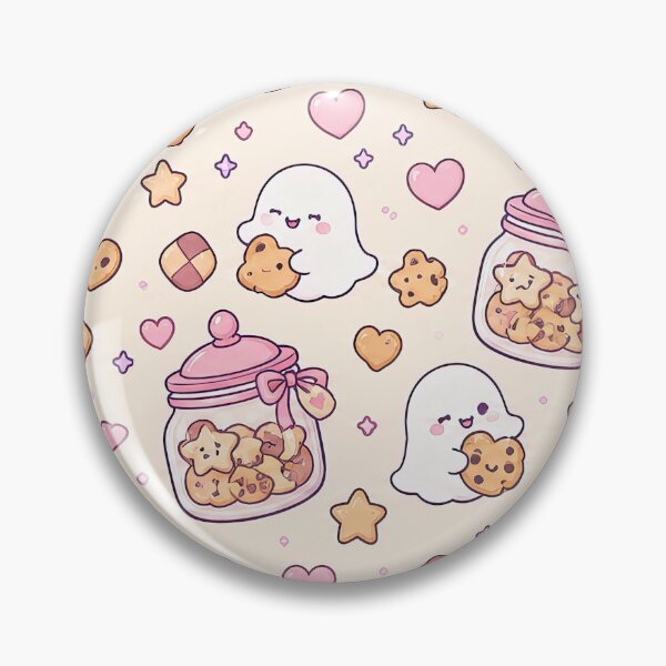 Item preview, Kawaii Ghost Cookie Jar Pattern designed and sold by Soft Berry Studio.