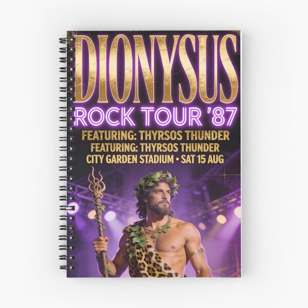 Item preview, Dionysus Bacchanalia Ancient Rock Tour Retro designed and sold by GodsMonsterss.