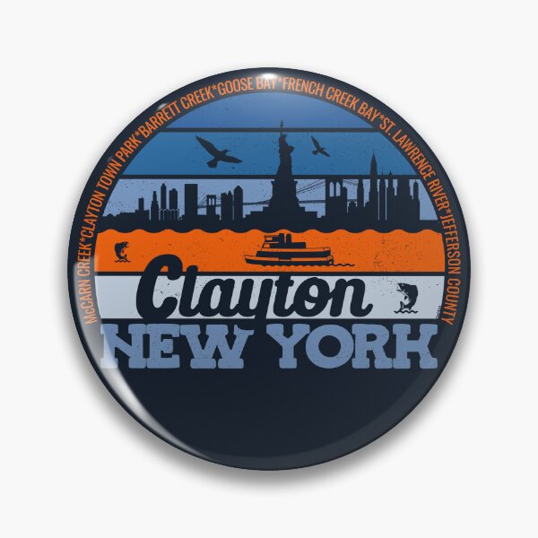 Item preview, Clayton New York Sunset Retro Vintage Local Pride Logo designed and sold by CRHPOD20.