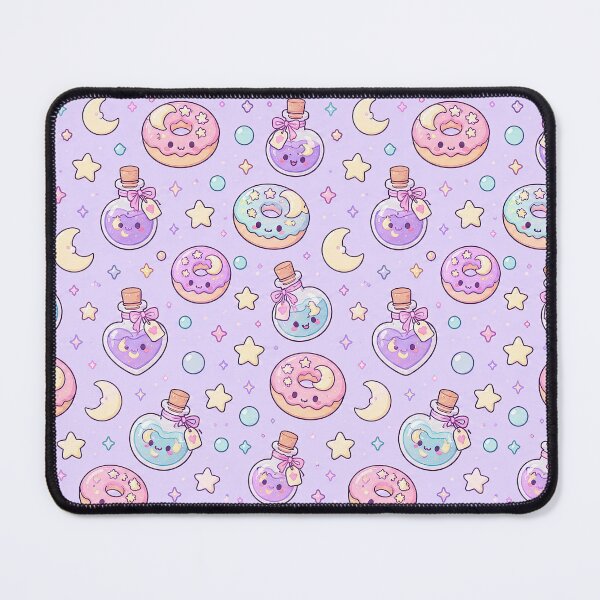 Item preview, Kawaii Potion Moon Donut Pattern designed and sold by Soft Berry Studio.