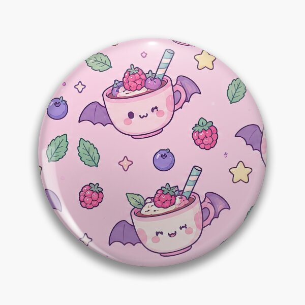 Item preview, Kawaii Bat Berry Cup Pattern designed and sold by Soft Berry Studio.