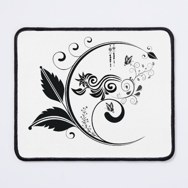 Item preview, Elegant Floral Line Art - Tribal Vine & Butterfly Decal designed and sold by Rehnair.
