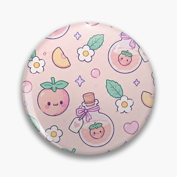 Item preview, Kawaii Magic Peach Potion Pattern designed and sold by Soft Berry Studio.