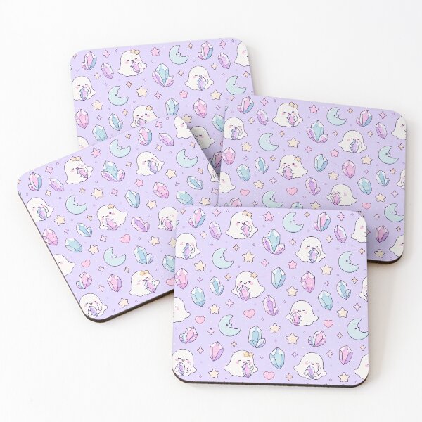Item preview, Kawaii Crystal Ghost Pattern designed and sold by Soft Berry Studio.