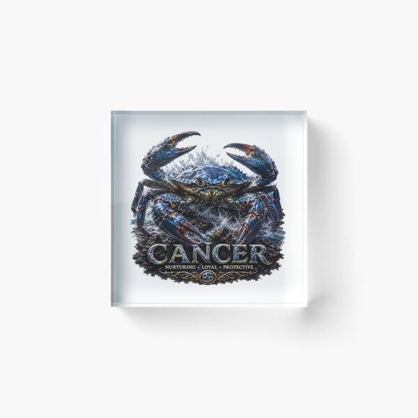 Item preview, Cancer Zodiac Art – Nurturing Loyal Protective Crab designed and sold by Classic Chaos Creations.