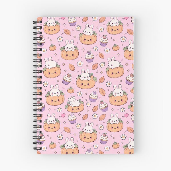 Item preview, Kawaii Bunny Pumpkin Cupcake Pattern designed and sold by Soft Berry Studio.