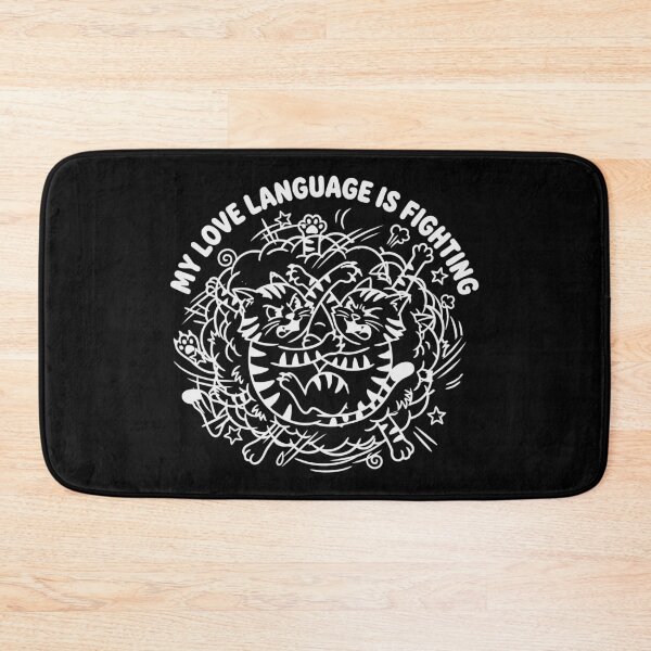 Item preview, My Love Language Is Fighting - Funny Fighting Cats designed and sold by JoseloRochaArt.