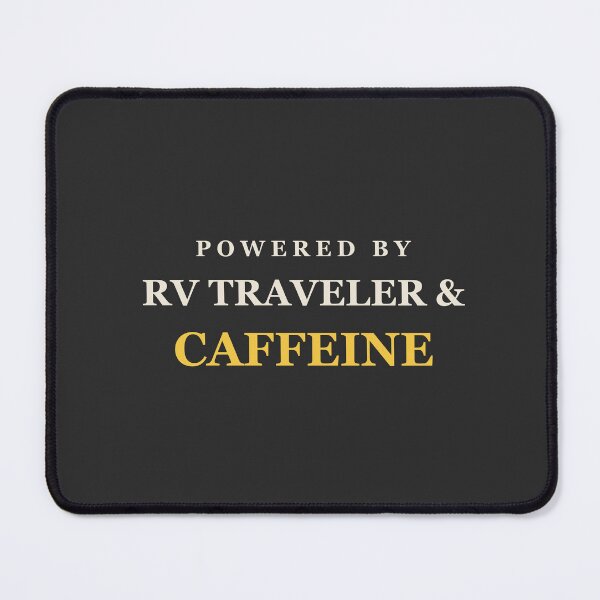 Item preview, Powered By RV Traveler & Caffeine - RVing designed and sold by RetroThreadWorks.