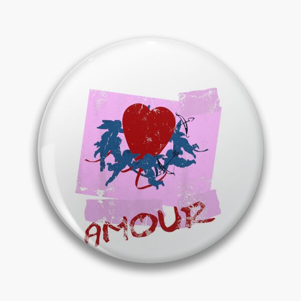 Item preview, Amour Red Heart Blue Cupids Vintage Pink Poster French Love Romantic Fan Apparel designed and sold by Sendowart.